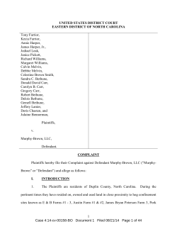 4:14-cv-00158-BO, Farrior et al v. Murphy-Brown, LLC
