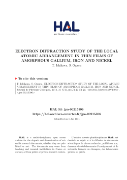 electron diffraction study of the local atomic arrangement in thin