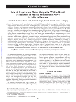 Role of Respiratory Motor Output in Within