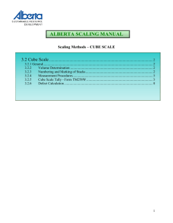 Alberta Scaling Manual - Chapter 3.2 - Scaling Methods