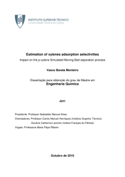 Estimation of xylenes adsorption selectivities