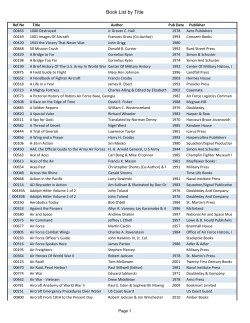 Book List by Title - Atterbury
