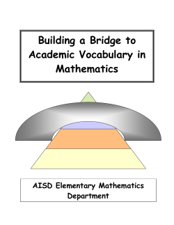 Building a Bridge to Academic Vocabulary in Mathematics