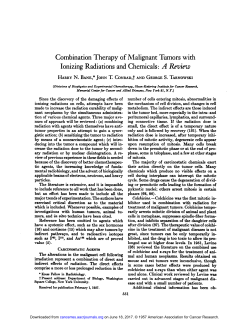Combination Therapy of Malignant Tumors with