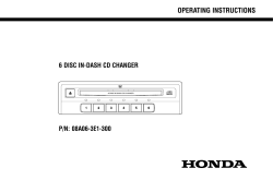 Honda 6 Disc In-Dash CD Changer