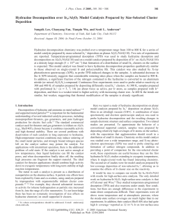 Hydrazine Decomposition over Irn/Al2O3 Model