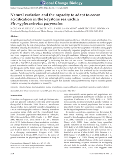 Natural variation and the capacity to adapt to ocean acidification in