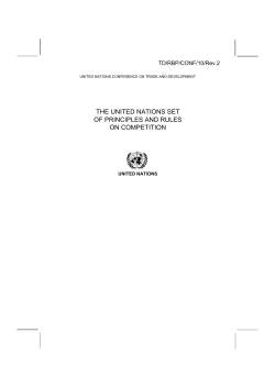 the united nations set of principles and rules on competition
