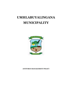 Antivirus Management Policy - Umhlabuyalingana Municipality
