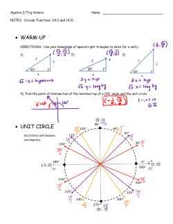 Notes ~ 14.2-14.3 (Circular Functions) ~ FILLED IN