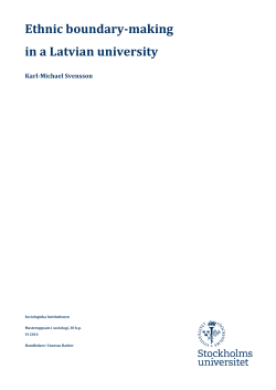 Ethnic boundary-making in a Latvian university