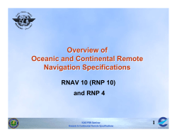 Overview of Oceanic and Continental Remote Navigation