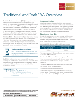 Traditional and Roth IRA Overview