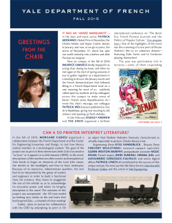 Fall 2015  - Department of French