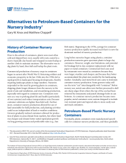 Alternatives to Petroleum-Based Containers - EDIS