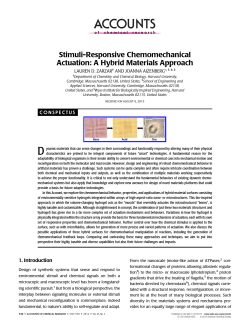 Stimuli-Responsive Chemomechanical Actuation