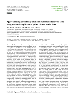 Approximating uncertainty of annual runoff and reservoir yield using