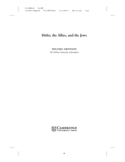 Hitler, the Allies, and the Jews
