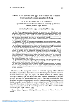 375 Effects of the amount and type of food eaten on secretion from