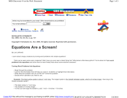 Equations Are a Scream!