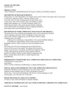 Fall 2014 - UC Berkeley Linguistics