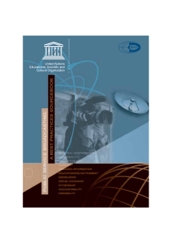 Public service broadcasting: a best practices sourcebook