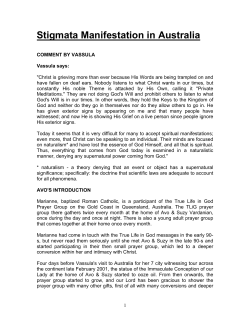 supernatural manifestations of australia given