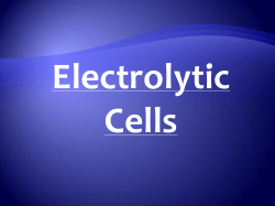 Electrolytic Cells