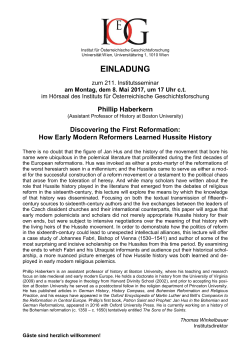 einladung - Institut f&uuml;r &Ouml;sterreichische Geschichtsforschung
