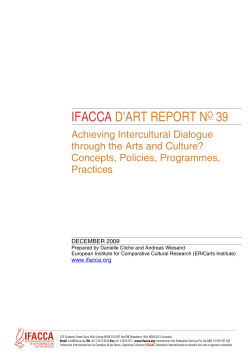 Achieving Intercultural Dialogue through the Arts and