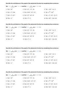 Describe the end behavior of the graph of the polynomial function by