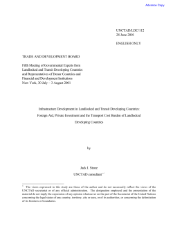 Foreign Aid, Private Investment and the Transport Cost