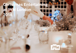 Christmas Entertaining at IWM London 2016