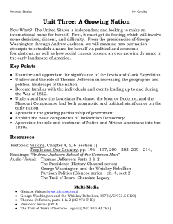 Unit Three: A Growing Nation