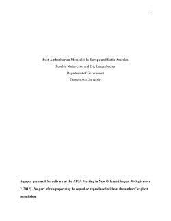 Post Authoritarian Memories APSA 2012 (1)