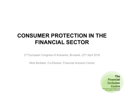 Consumer Protection in the Financial Sector