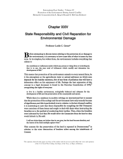 State Responsibility and Civil Reparation for Environmental Damage