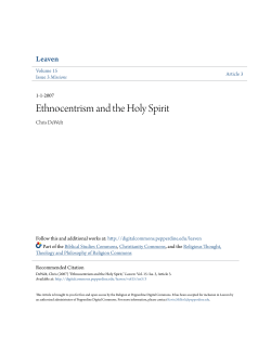 Ethnocentrism and the Holy Spirit