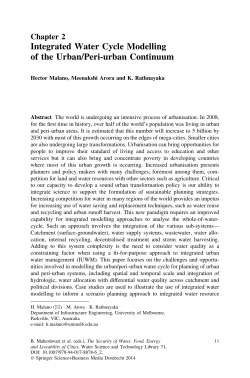 Integrated Water Cycle Modelling of the Urban/Peri-urban