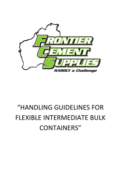 handling guidelines for flexible intermediate bulk containers