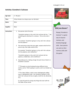 Activity: Grandma`s Suitcase Did you know?