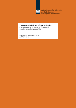 Towards a definition of microplastics