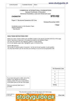 9701/02 - StudyGuide.PK