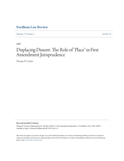 Displacing Dissent: The Role of "Place" in First Amendment