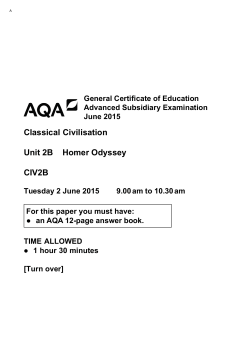 A-level Classical Civilisation Modified question paper Unit 02B