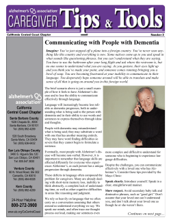 Communicating with People with Dementia