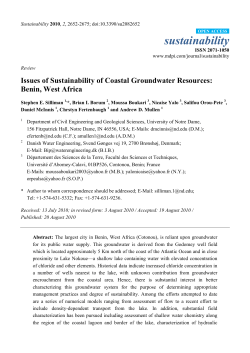 Issues of Sustainability of Coastal Groundwater Resources