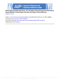 (NSAIDs) in Neat Organic Solvents and