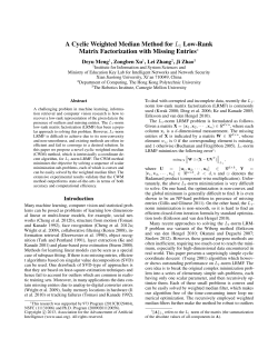 A Cyclic Weighted Median Method for L1 Low