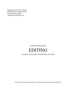 editing - Dr. Alexander Steinhilber